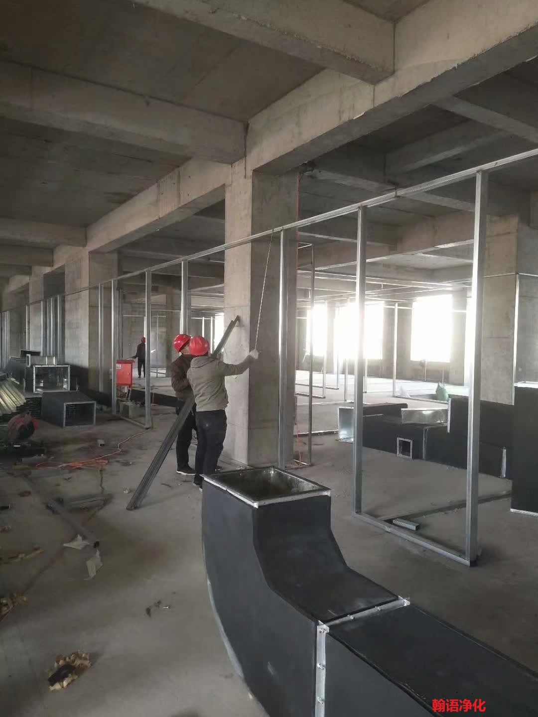 廊坊凈化通風工程施工現場